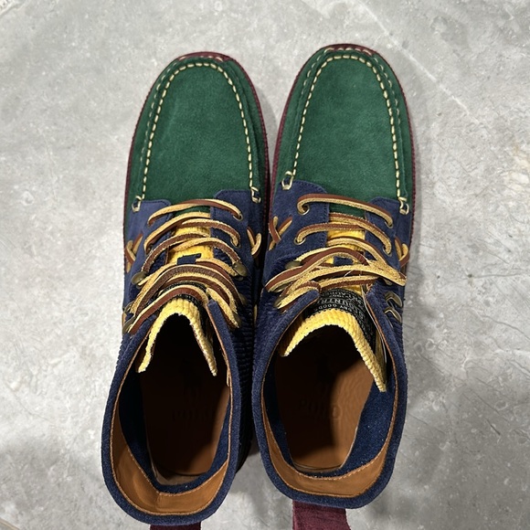 Ralph Lauren Polo Country Suede Corduroy Color Block Ranger Boots Men's Size 11 - Picture 6 of 8